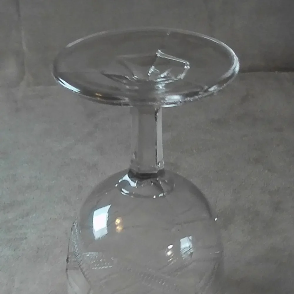 EAPG Gillinder & Sons No 46 Rail Fence Band Water Goblet Clear Antique Glass